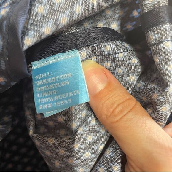 J. McLaughlin Heritage Geometric Printed Belted Trench Coat - Picture 10 of 10